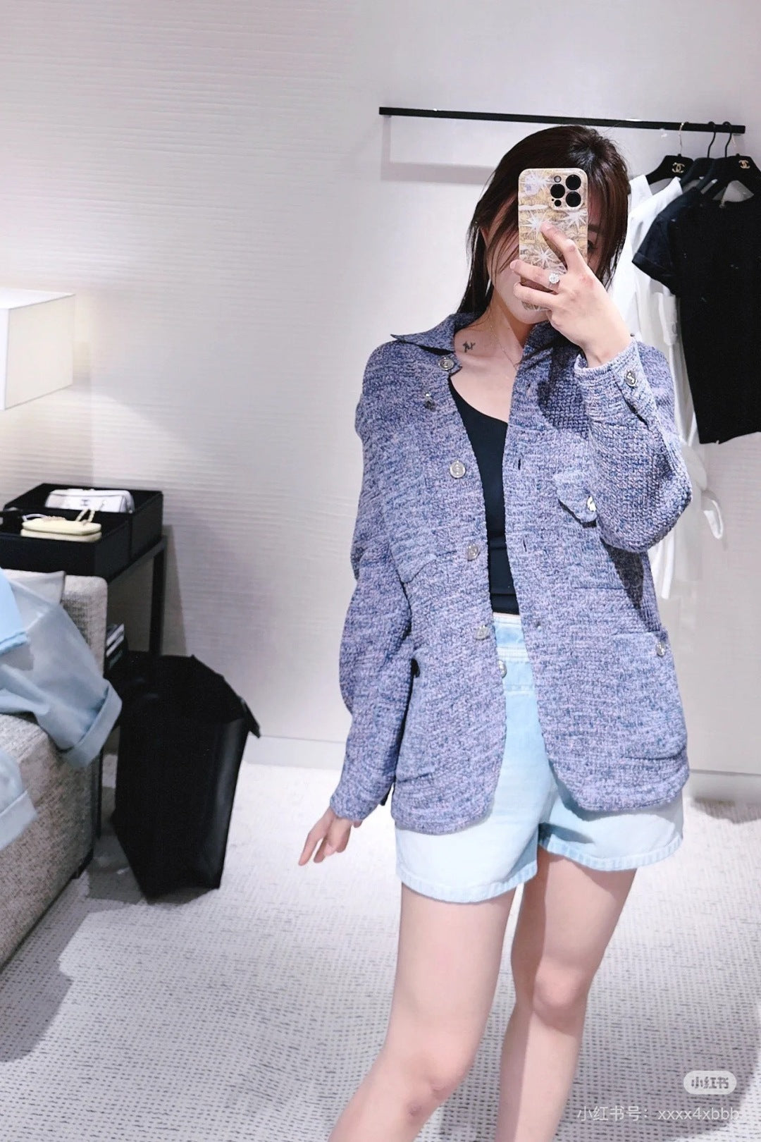 Chan 25fw coco knitted jacket