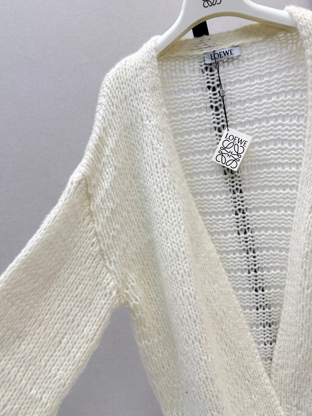 Loe 25fw embroidered cardigan