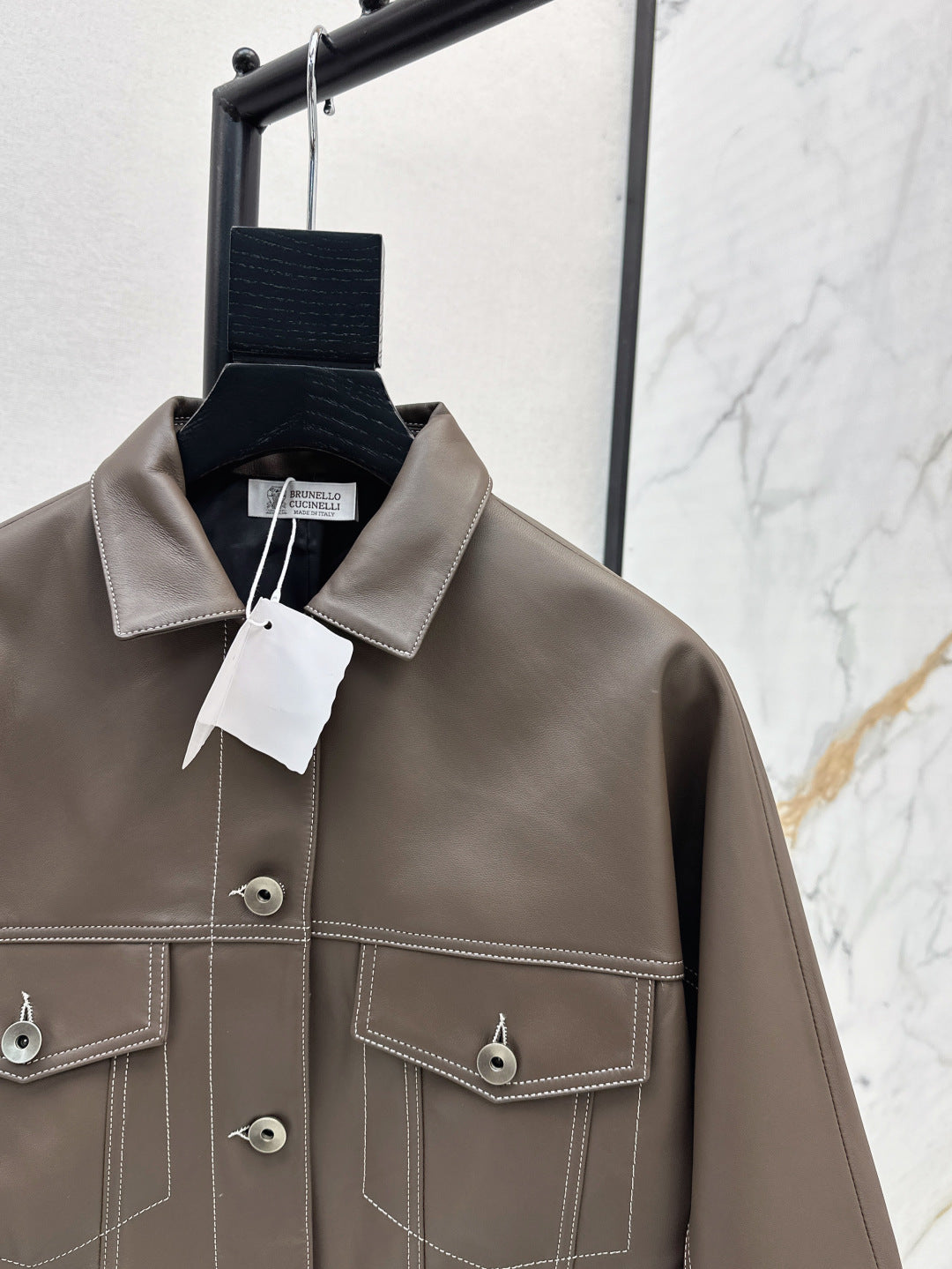 Brune 25fw leather jacket