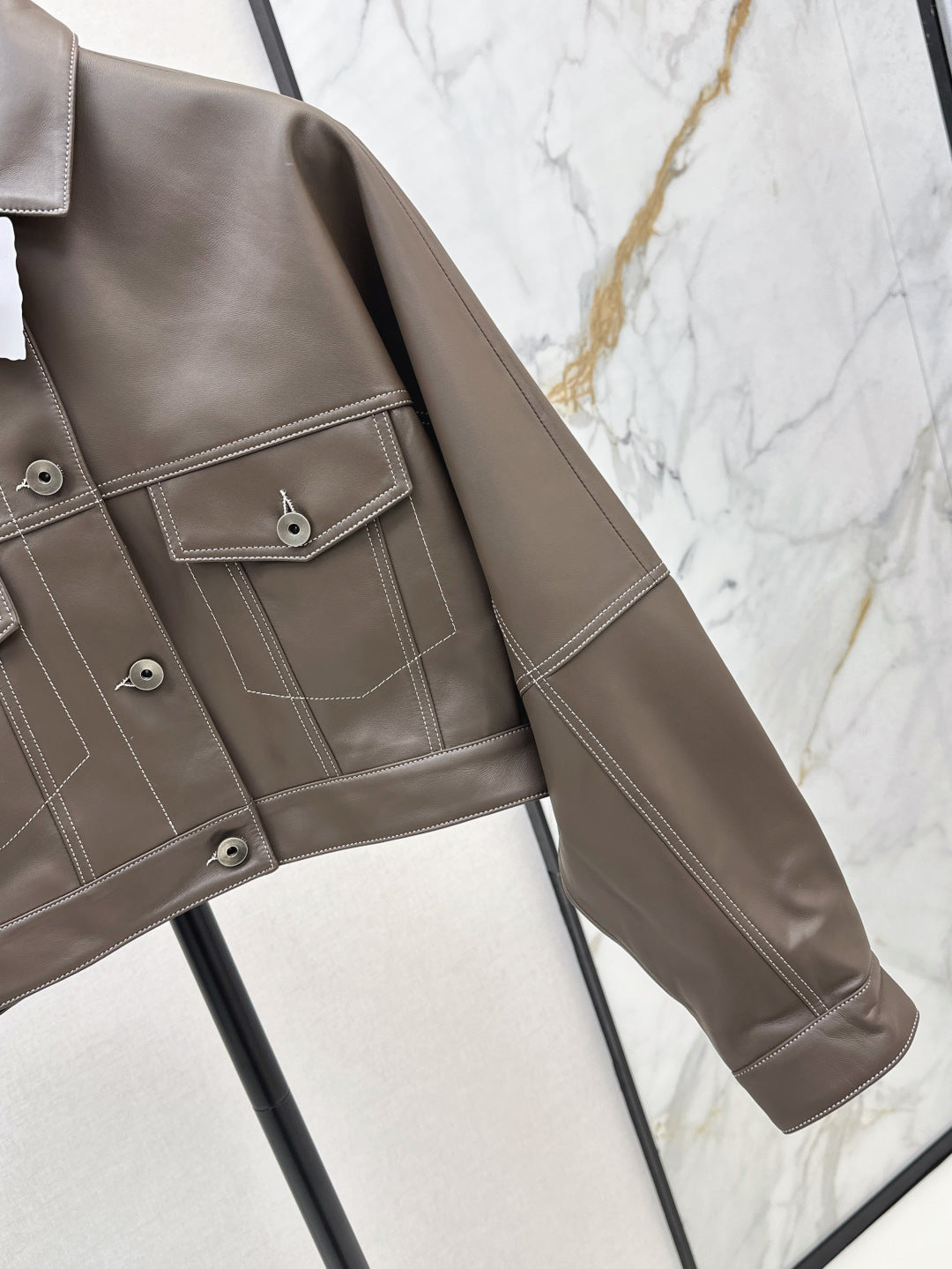 Brune 25fw leather jacket