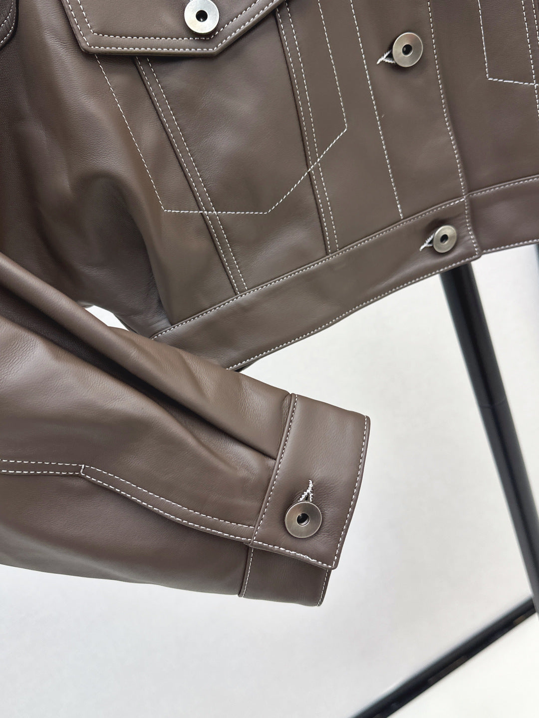 Brune 25fw leather jacket