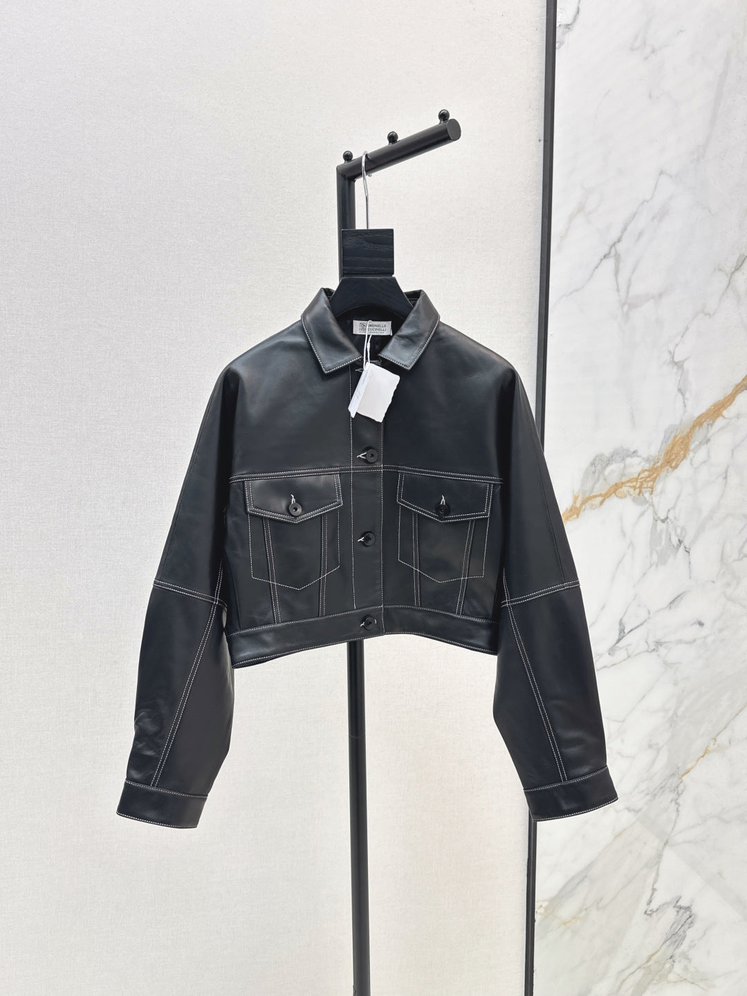 Brune 25fw leather jacket