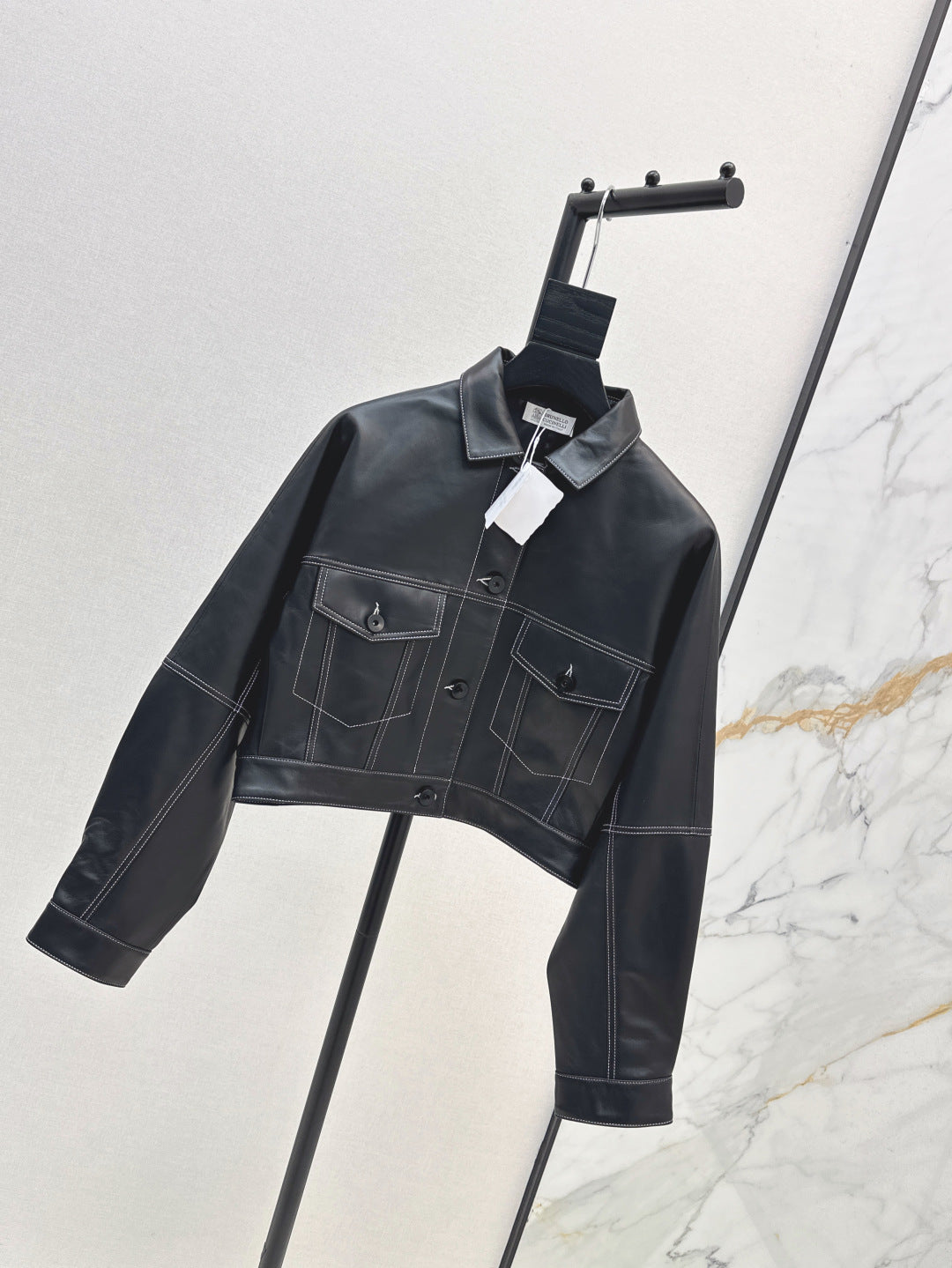 Brune 25fw leather jacket