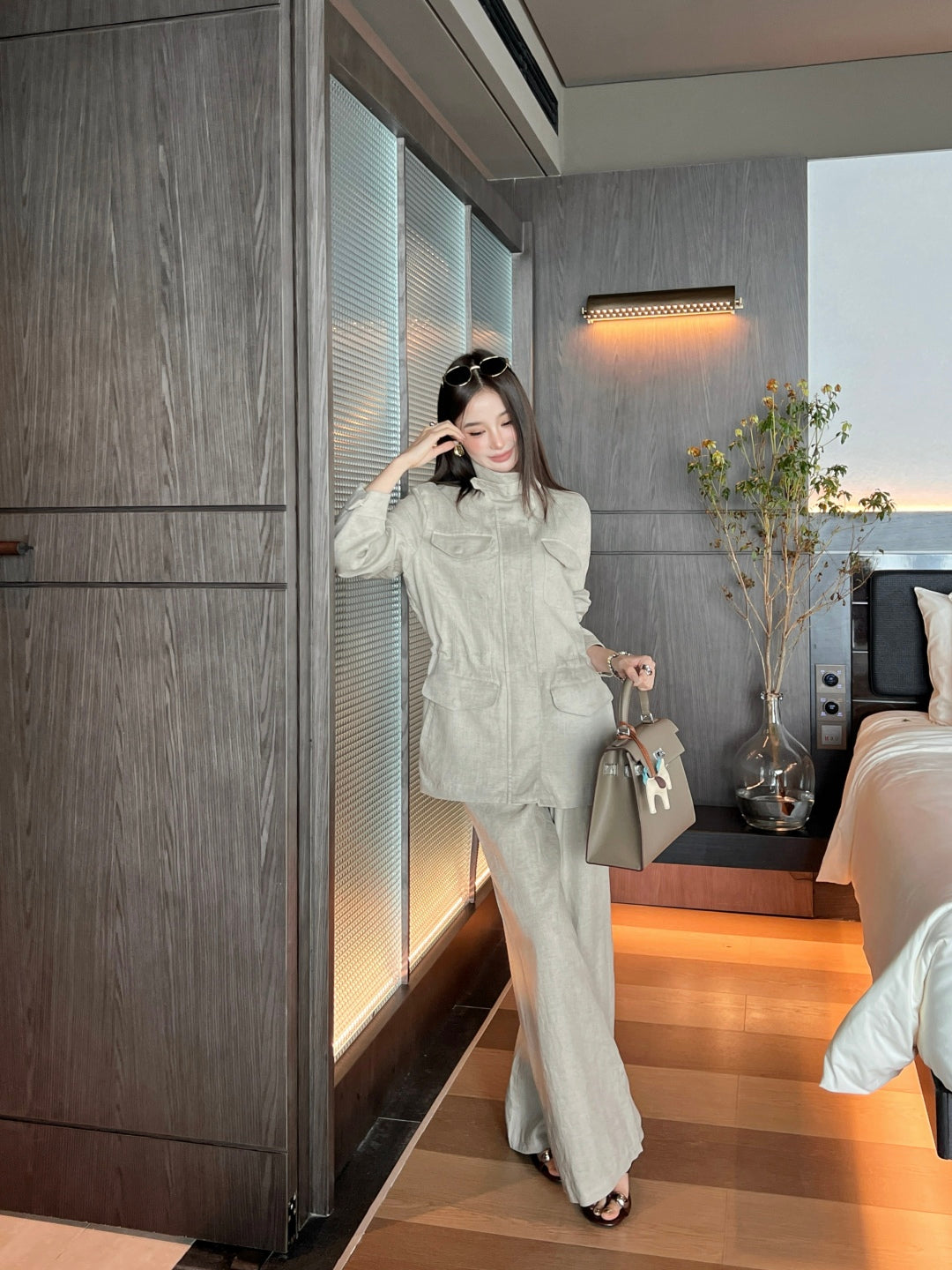 Loro 25fw linen jacket