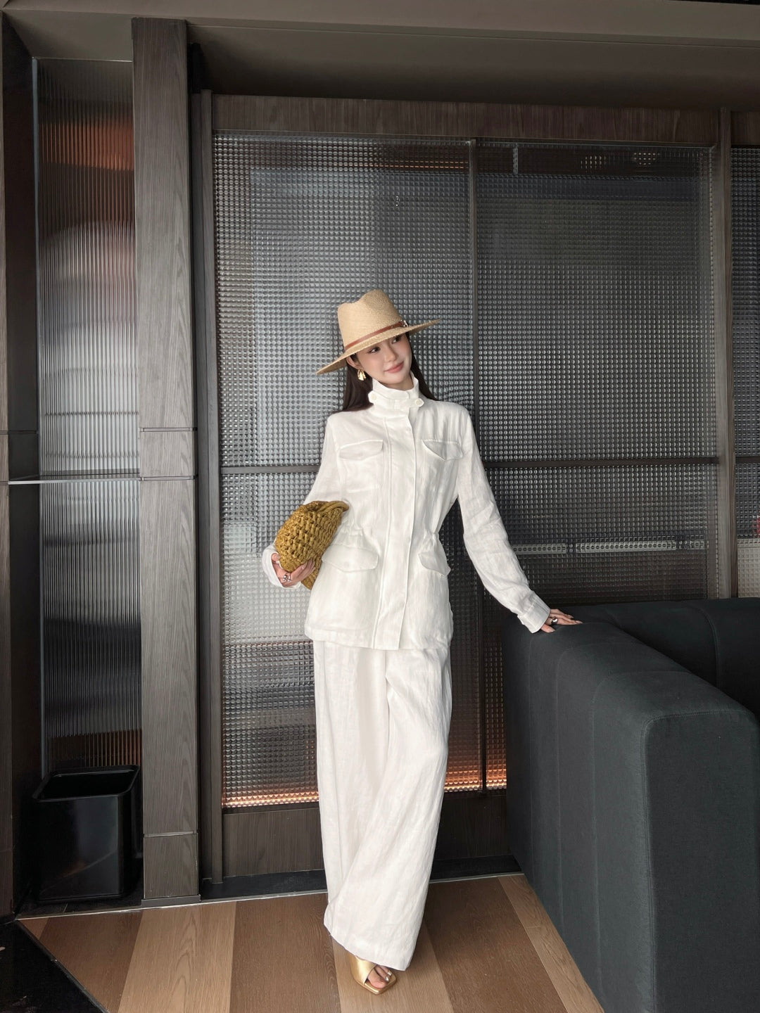 Loro 25fw linen jacket