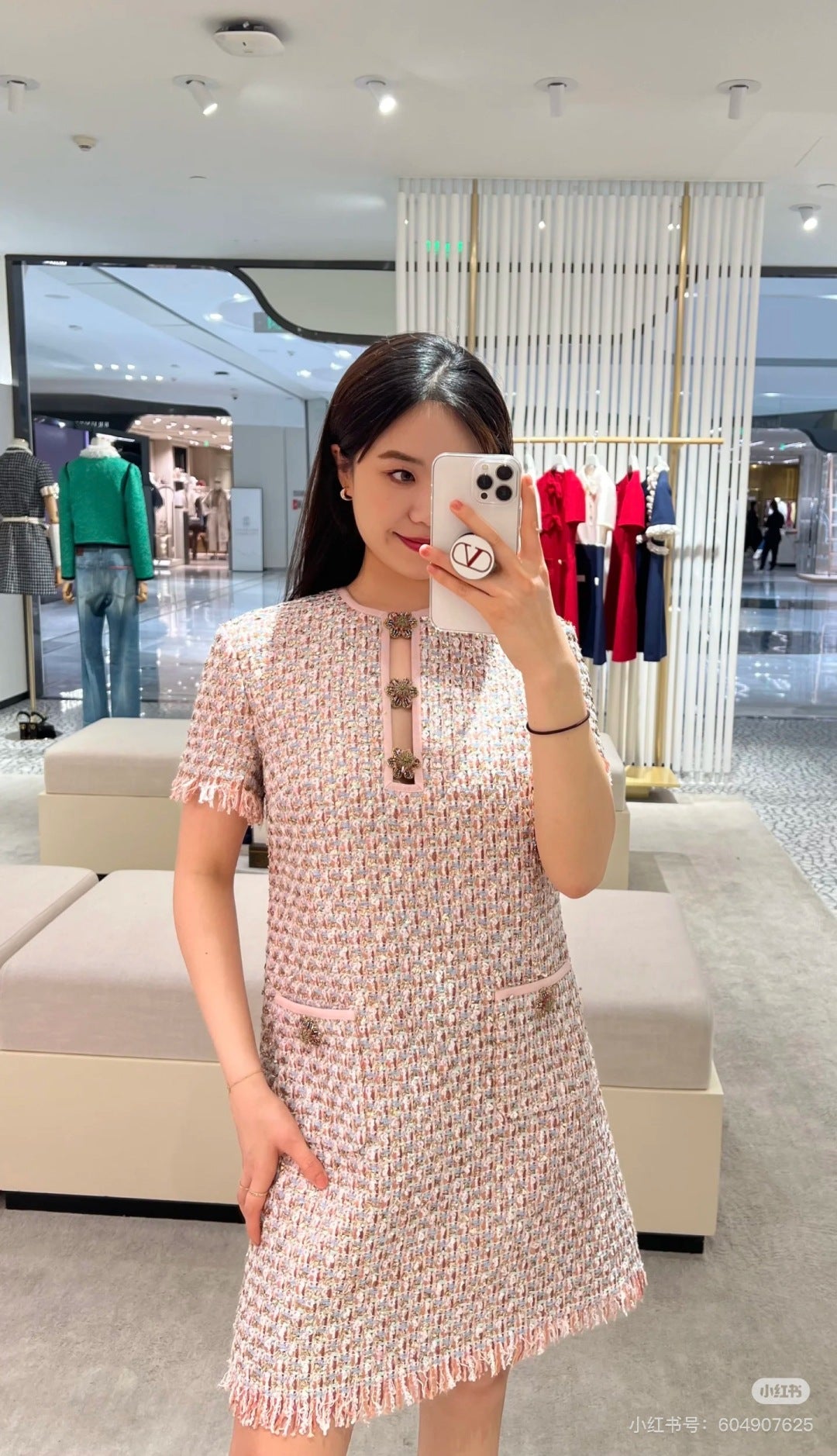 Valen 25fw beaded dress