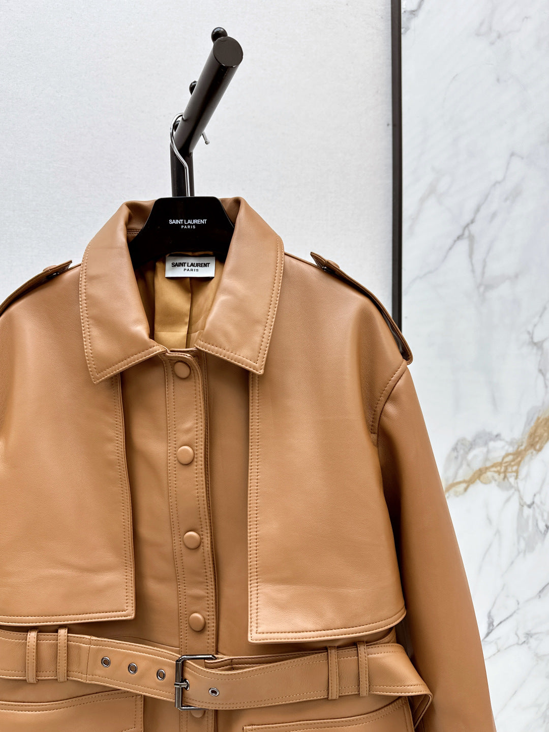 Saint lau 25fw leather coat