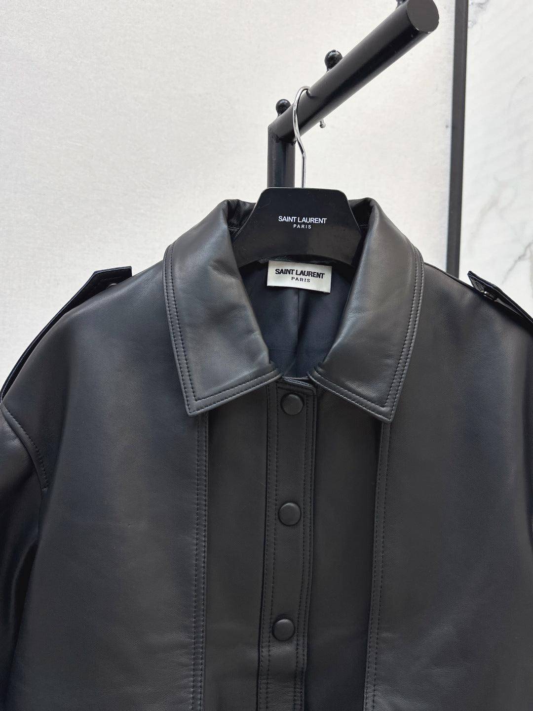 Saint lau 25fw leather coat