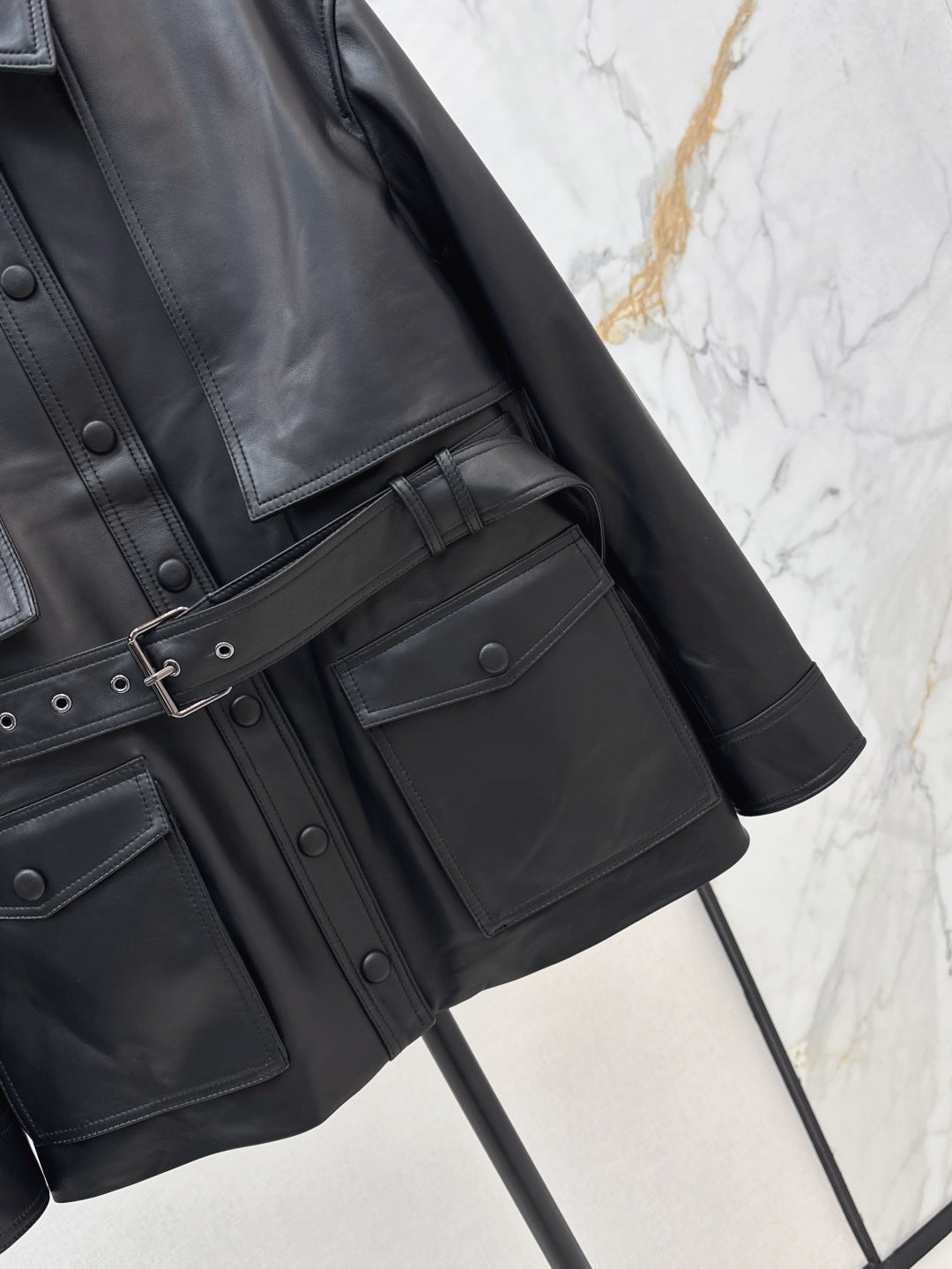 Saint lau 25fw leather coat