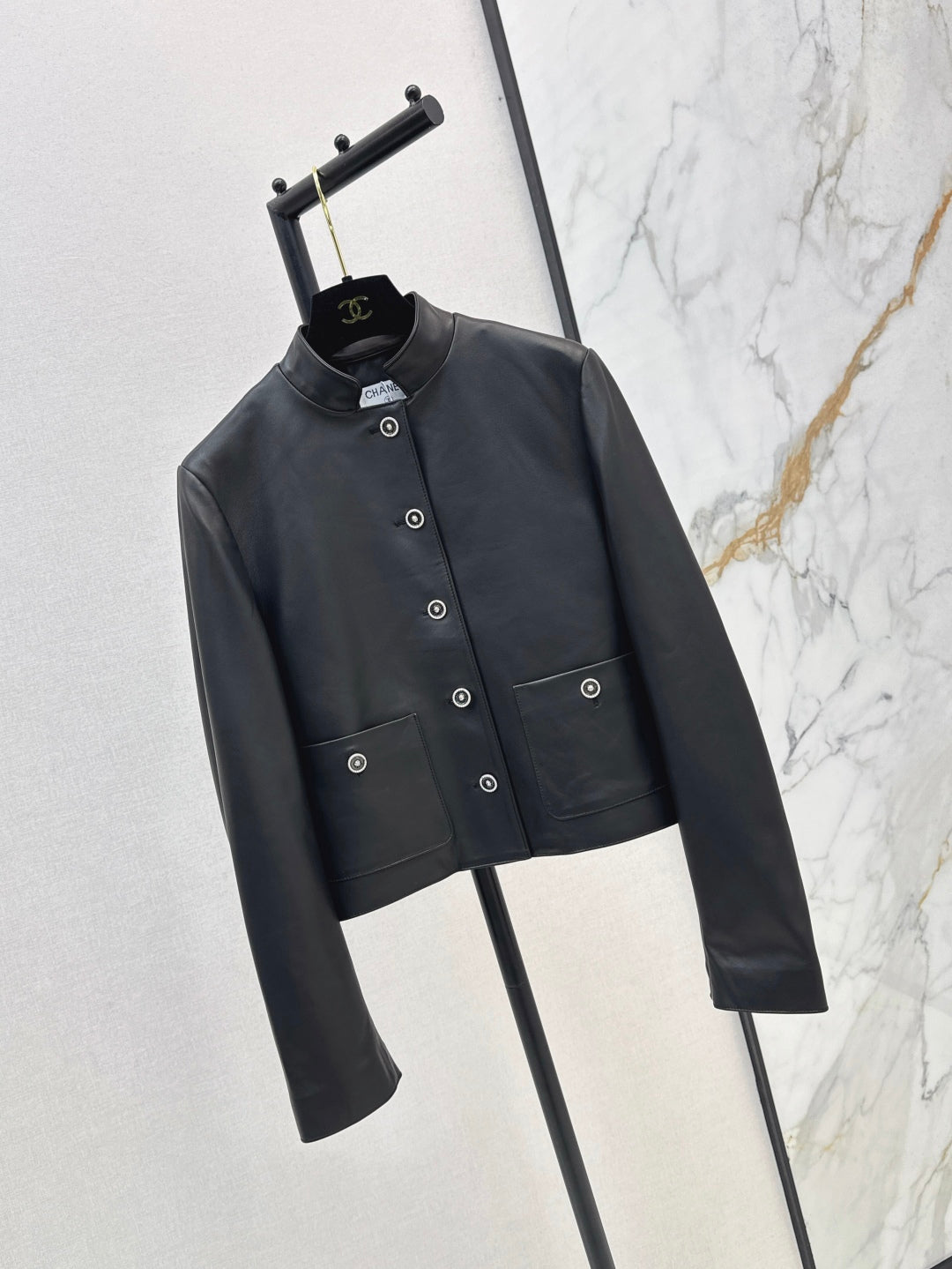 Chan 25fw leather jacket