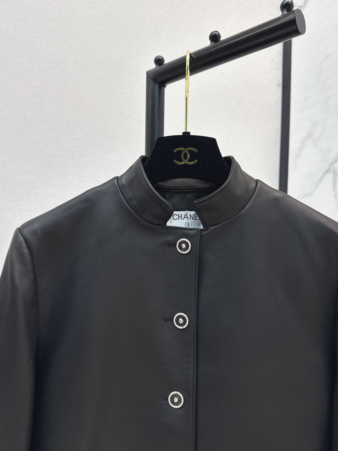 Chan 25fw leather jacket