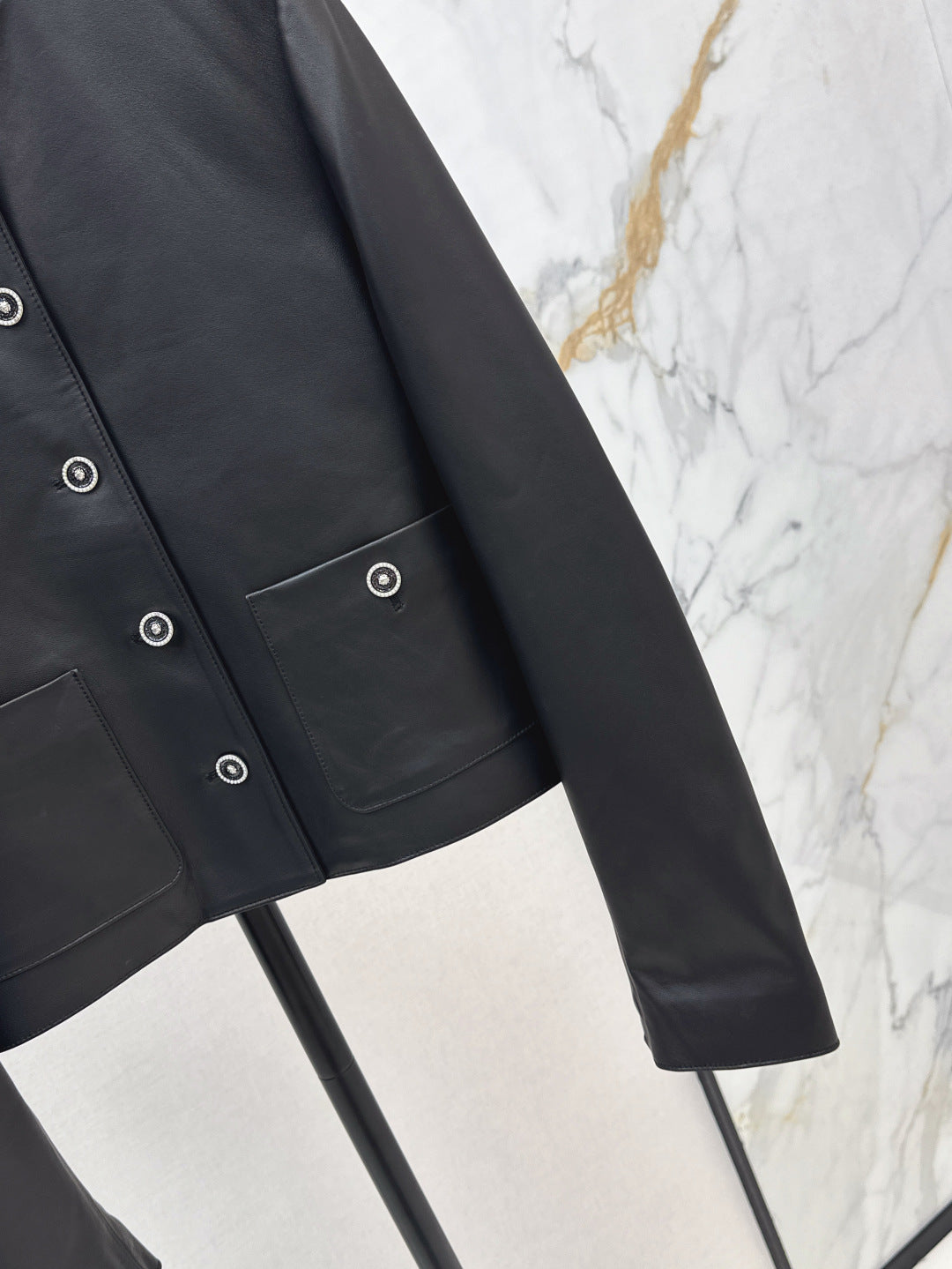 Chan 25fw leather jacket