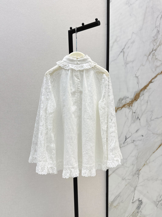 Zimm 25ss lace lInen shirt