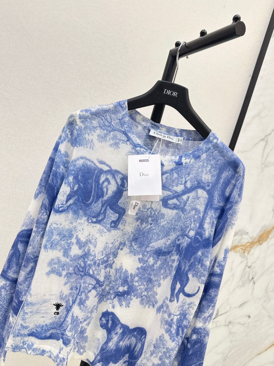 CD 25fw printed knit shirt