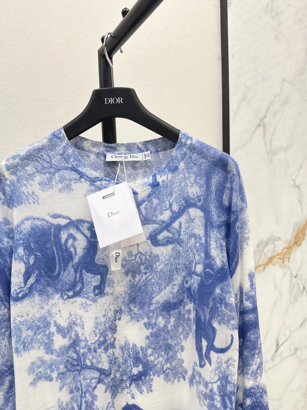 CD 25fw printed knit shirt