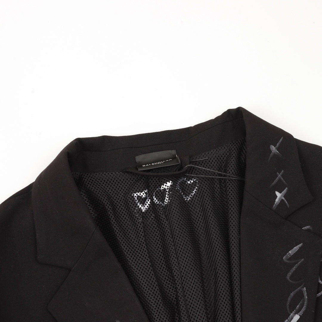 balen printed blazer