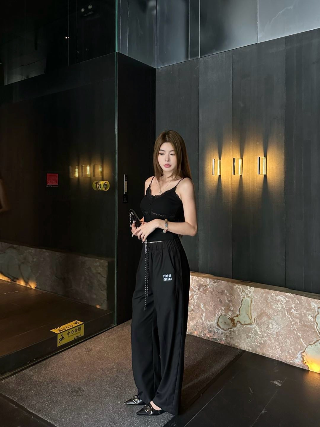 Miu 25fw drawstring pants