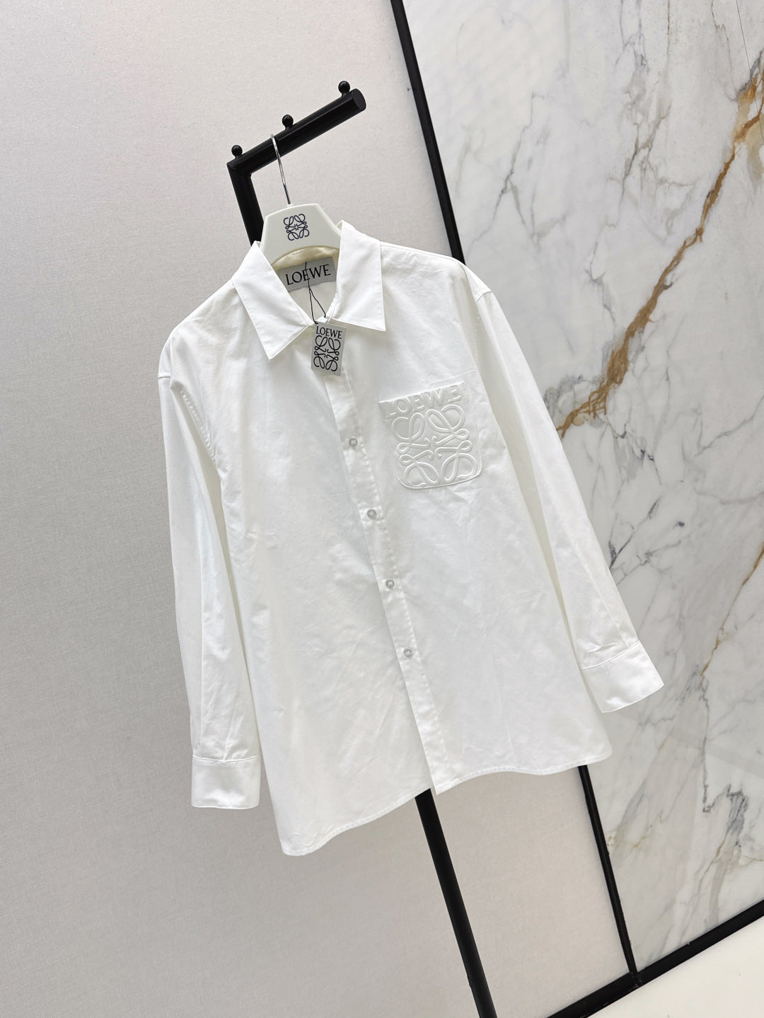 Loe 25fw embroidered shirt