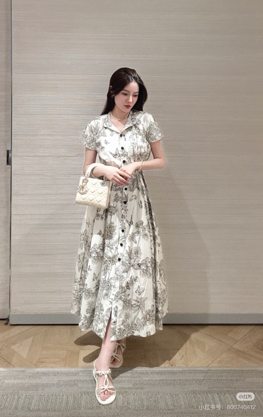 CD 25fw printed dress