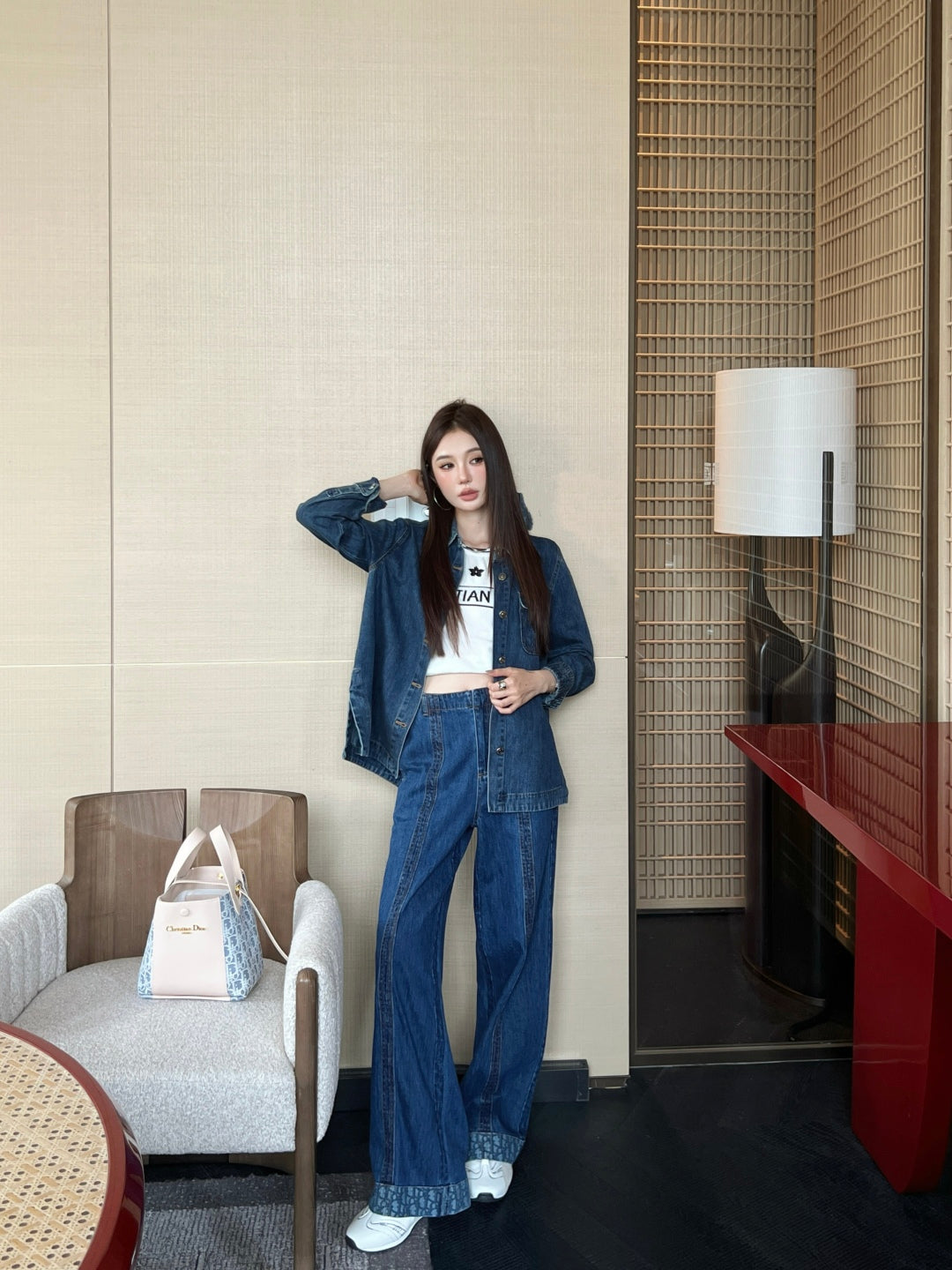 CD 25fw jacquard jeans