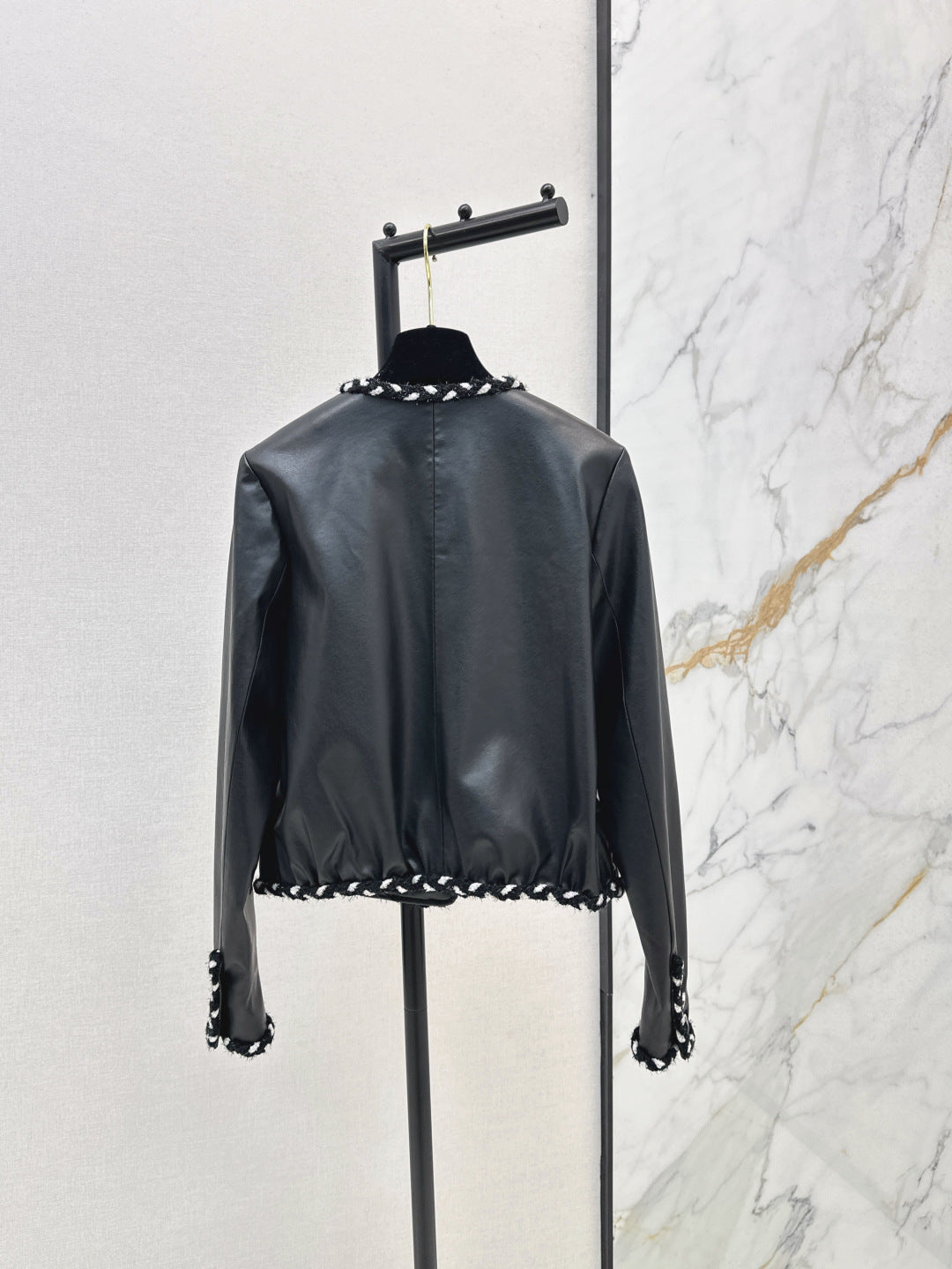 Chan 25fw leather jacket