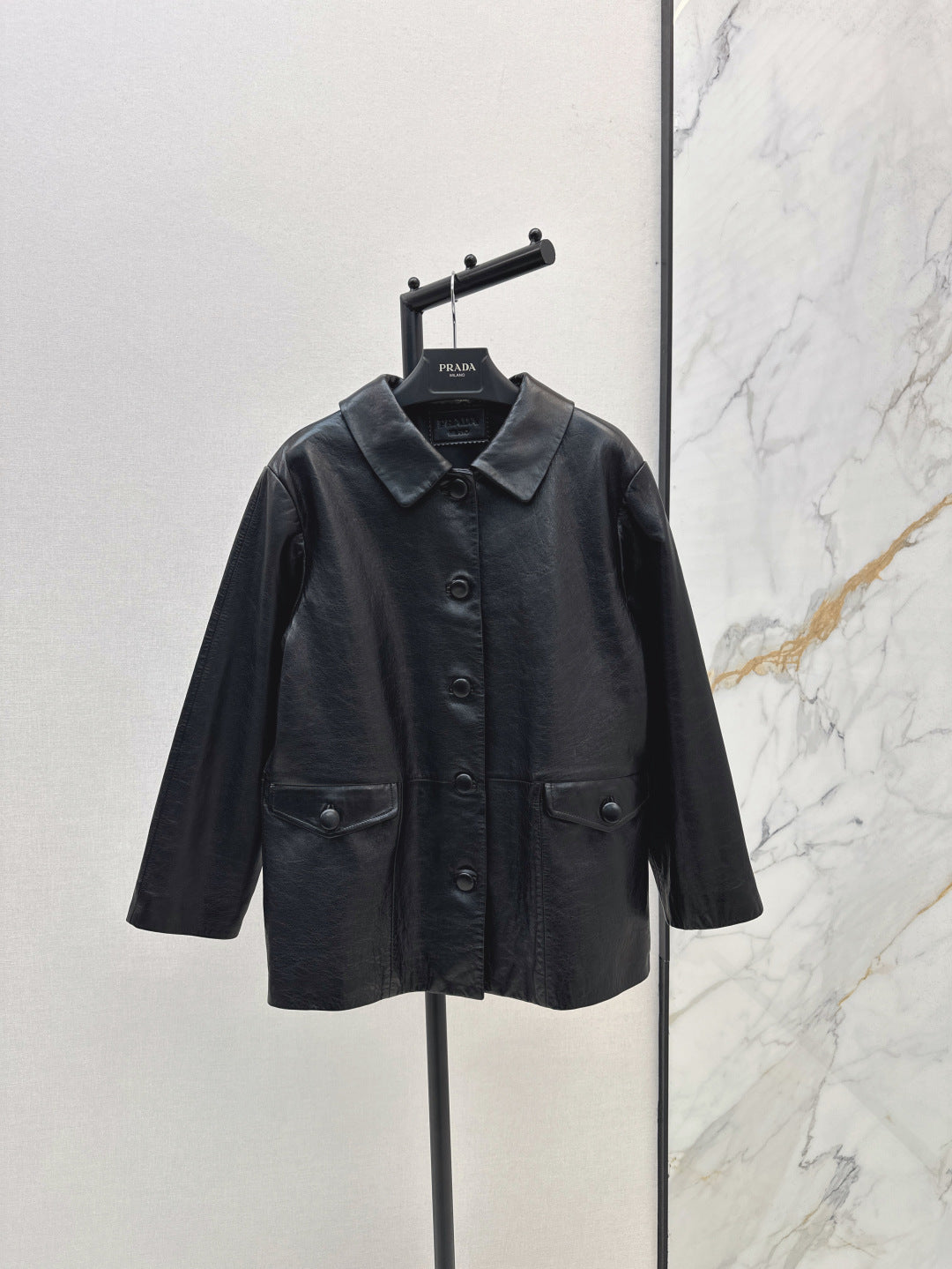 Pra 25fw leather jacket