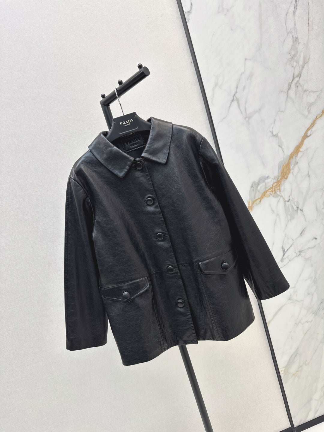 Pra 25fw leather jacket