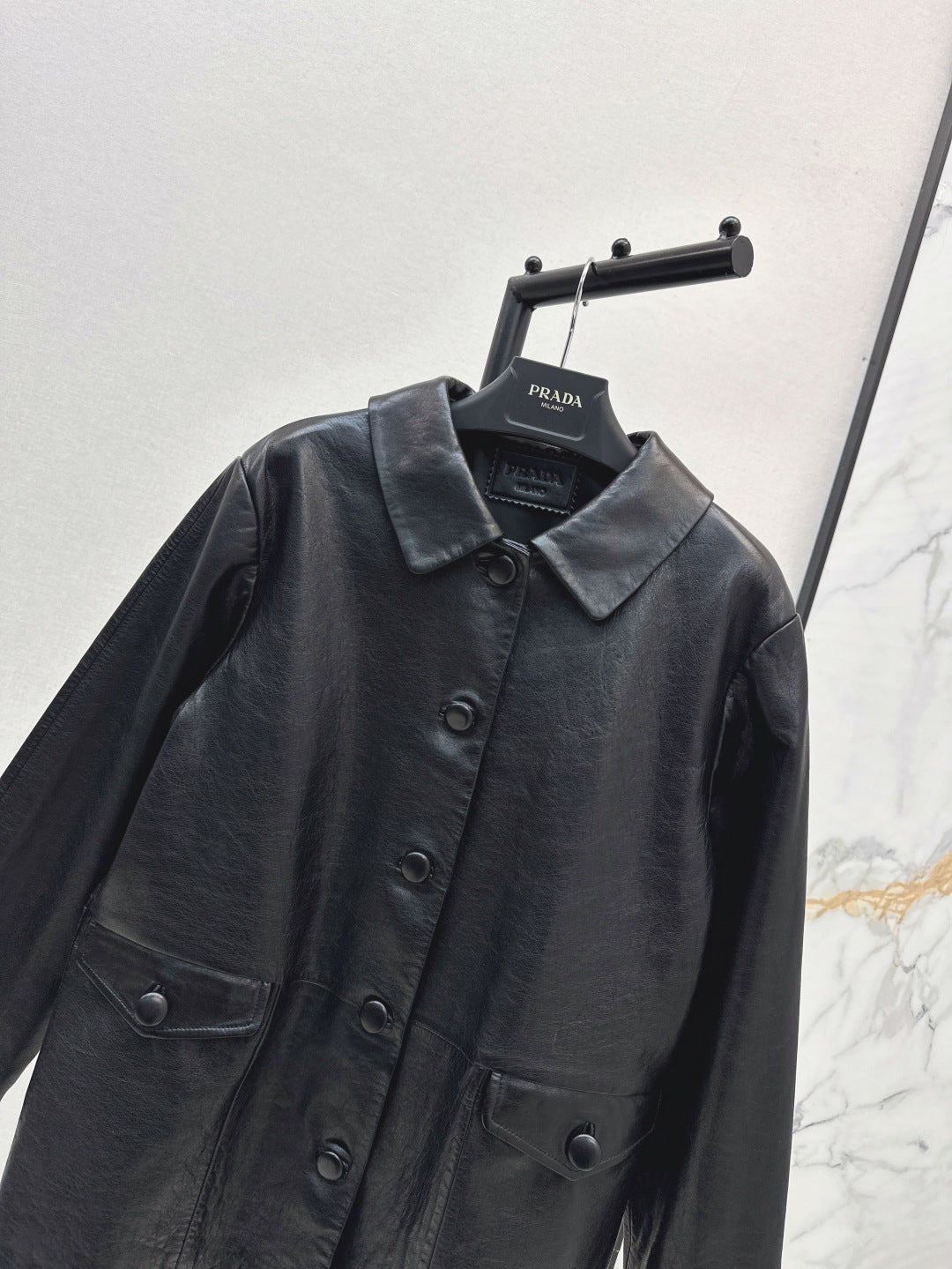 Pra 25fw leather jacket