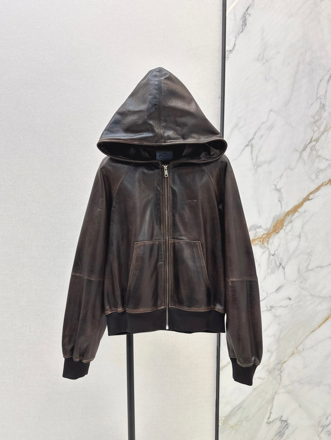 Pra 25fw leather jacket