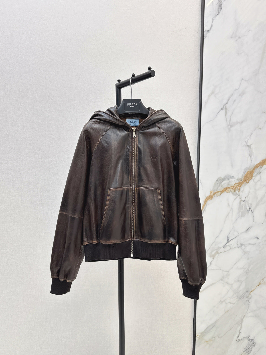 Pra 25fw leather jacket
