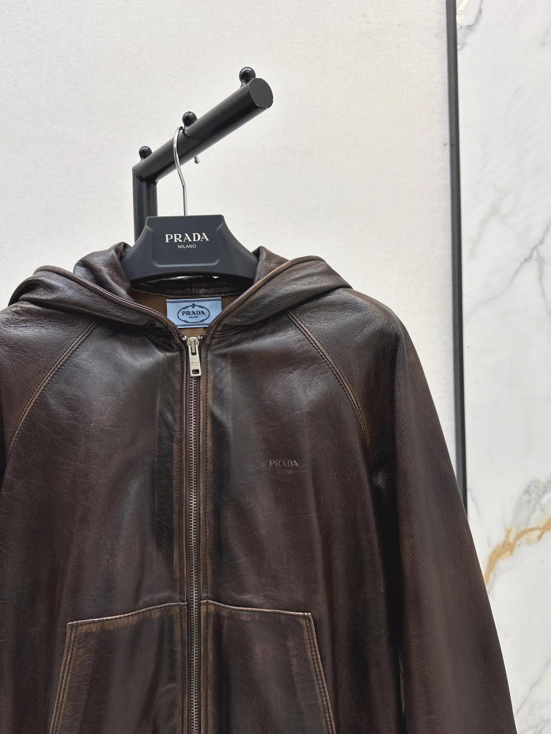Pra 25fw leather jacket