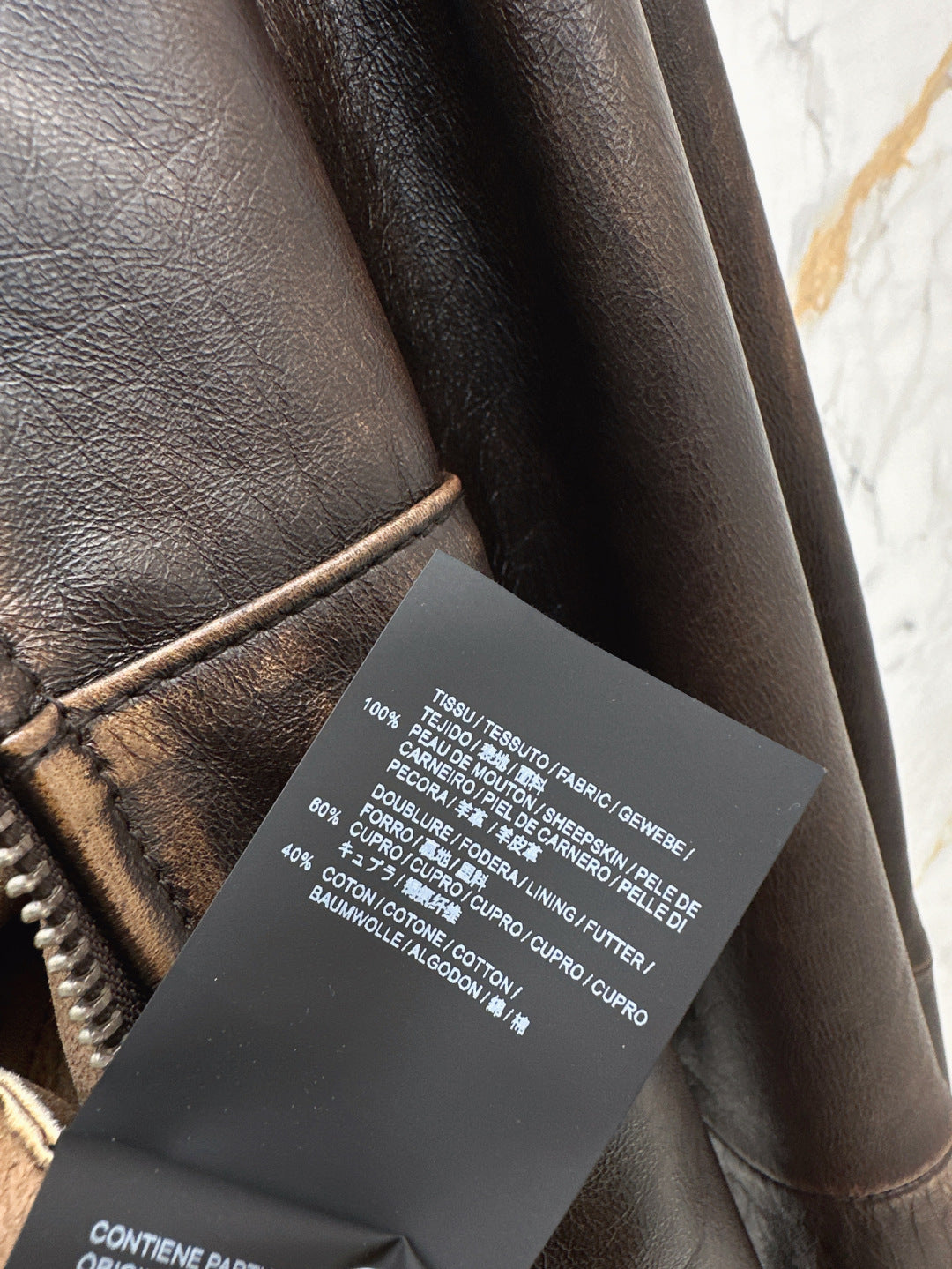Pra 25fw leather jacket