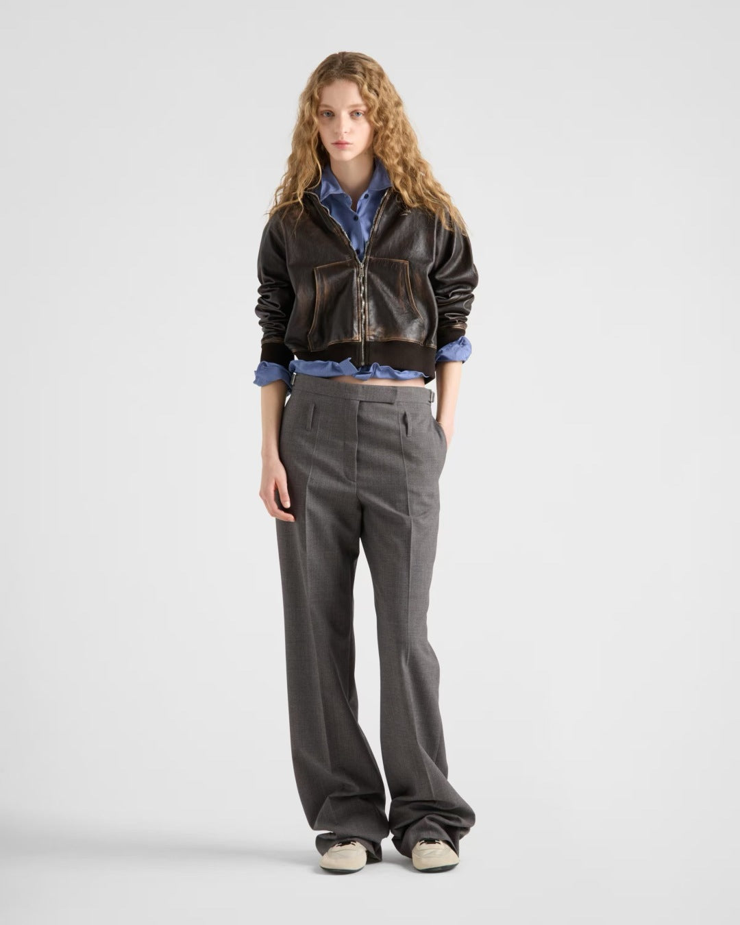 Pra 25fw leather jacket