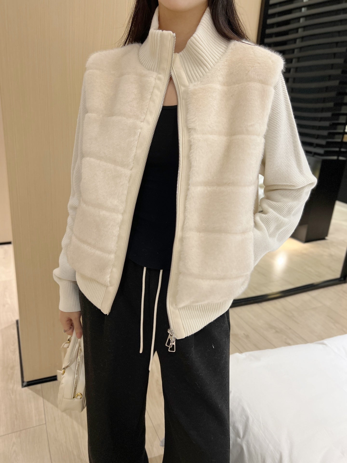 Loro 25fw knitted down jacket