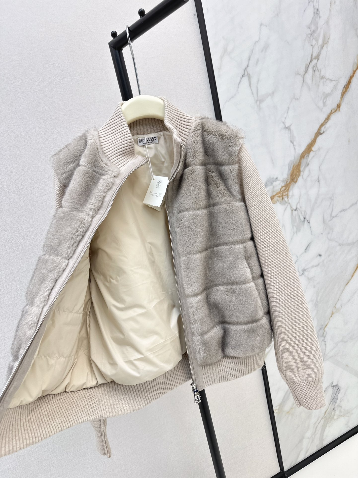 Loro 25fw knitted down jacket