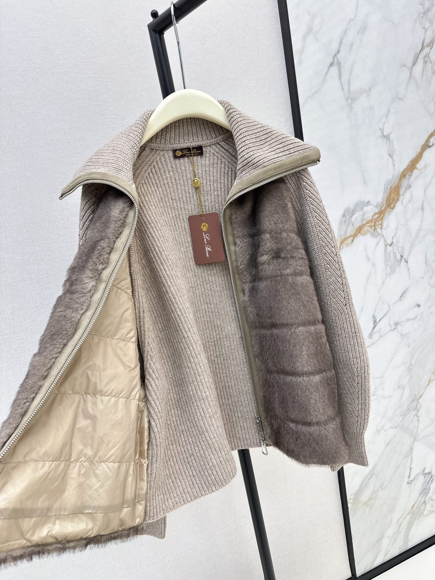 Loro 25fw knitted down jacket