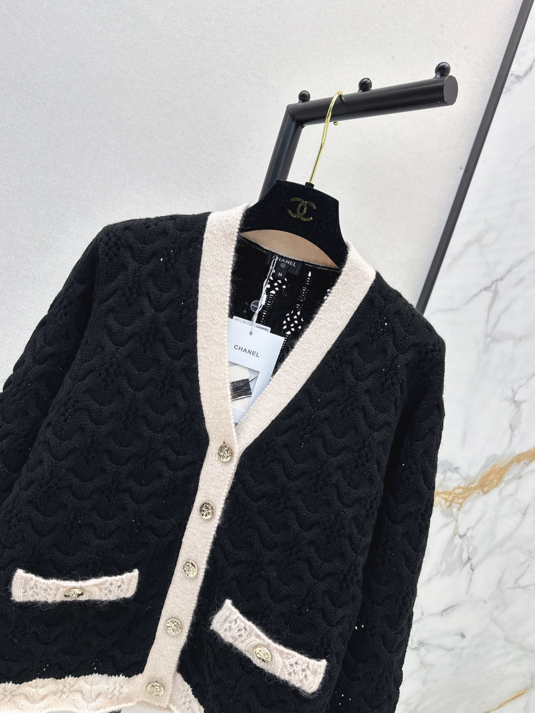 Chan25fw knitted cardigan