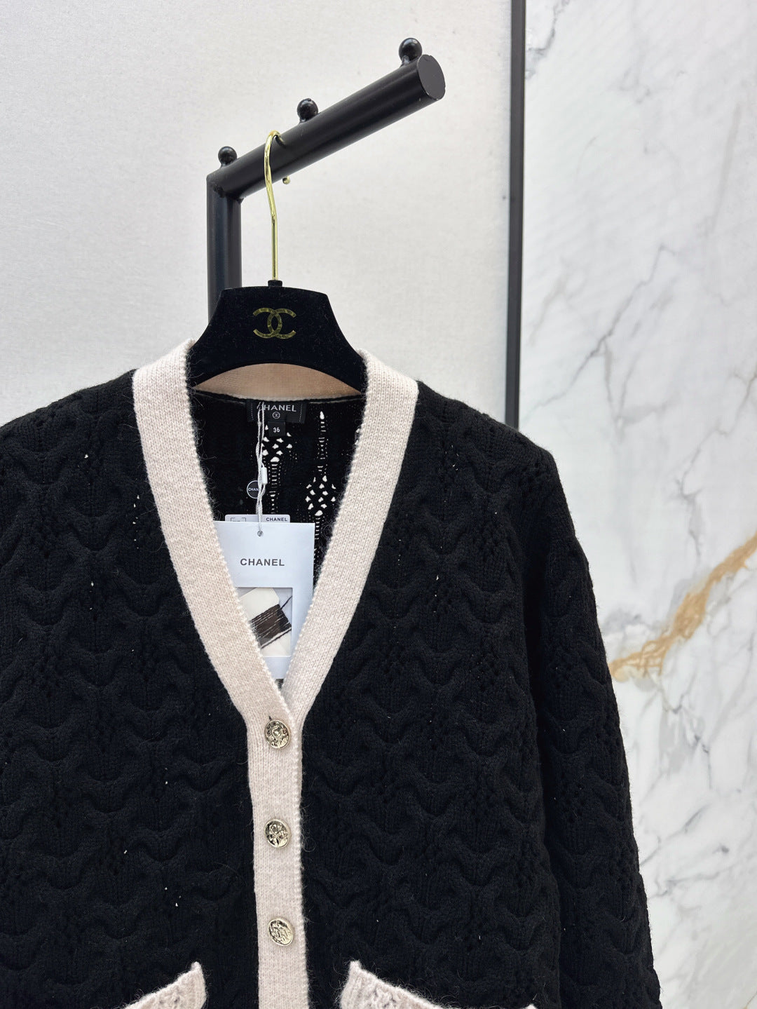 Chan25fw knitted cardigan