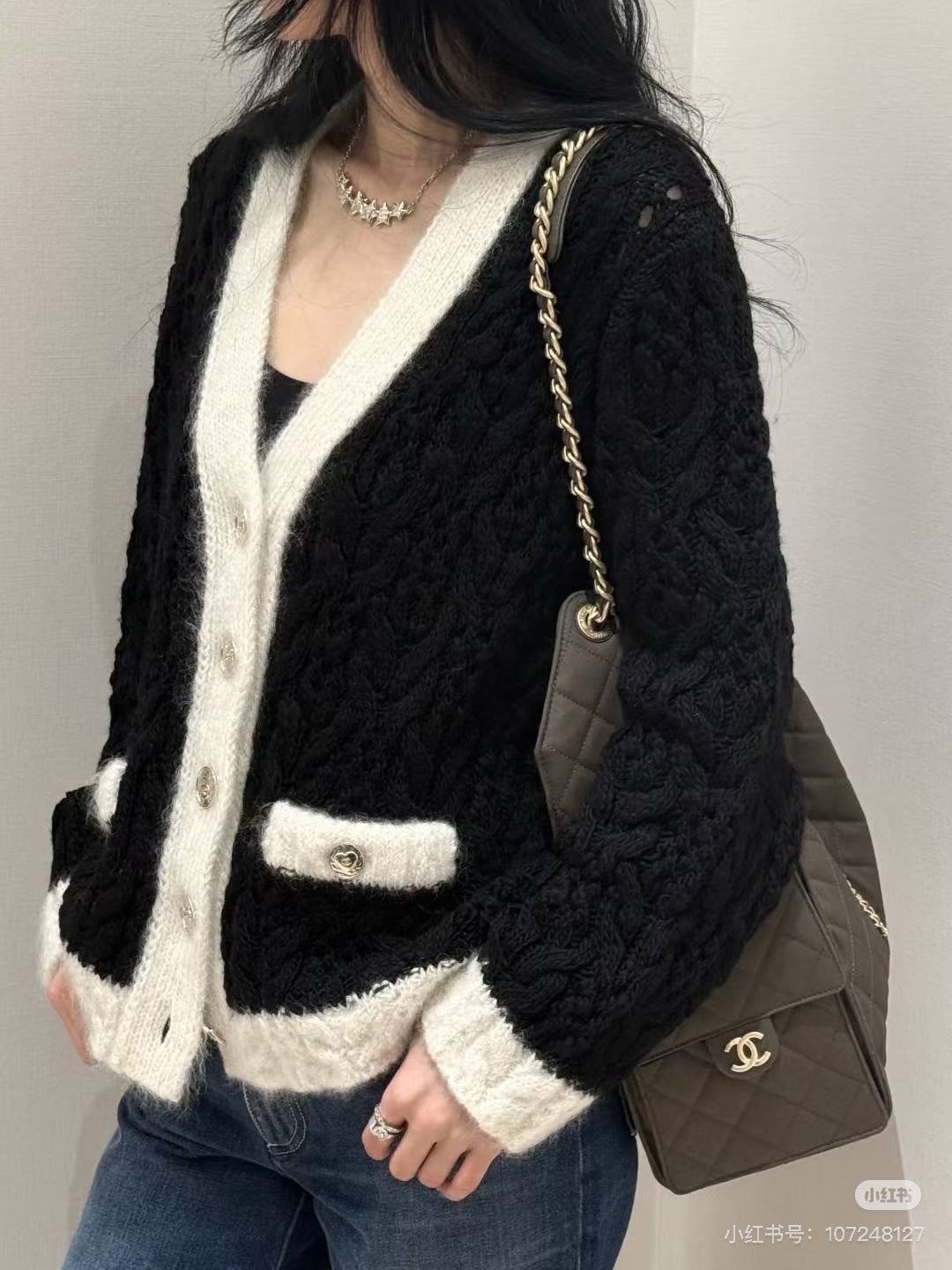 Chan25fw knitted cardigan