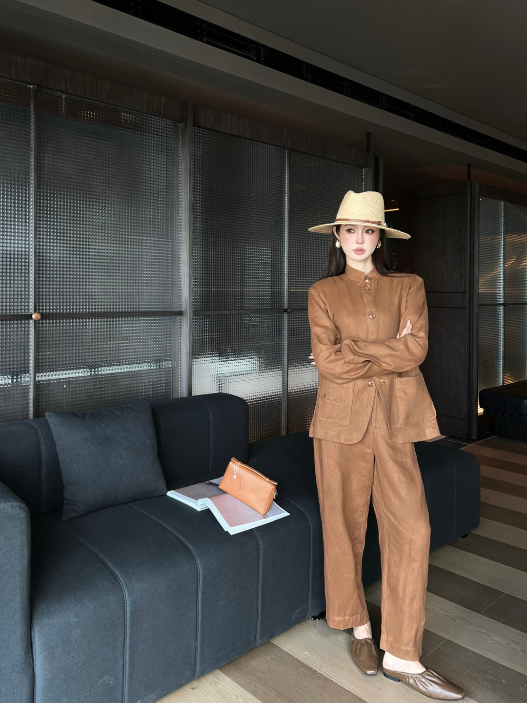 Loro 25fw linen jacket
