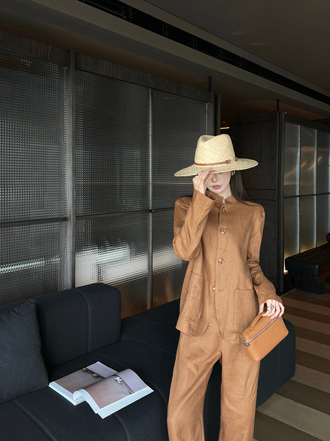 Loro 25fw linen jacket