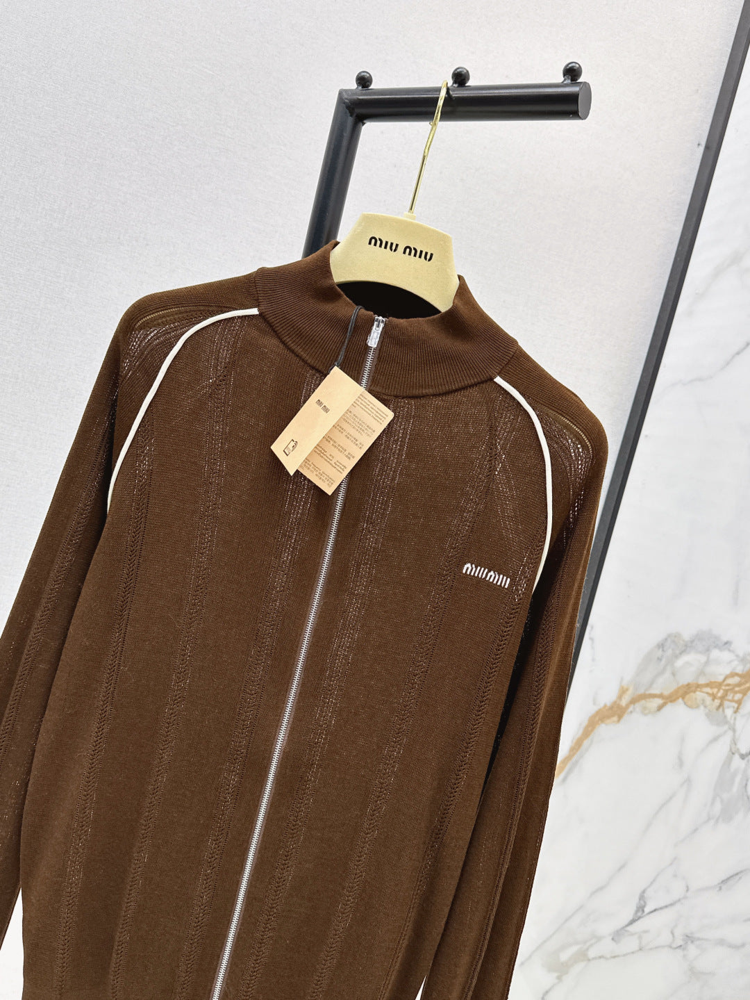 Miu 25fw knitted jacket