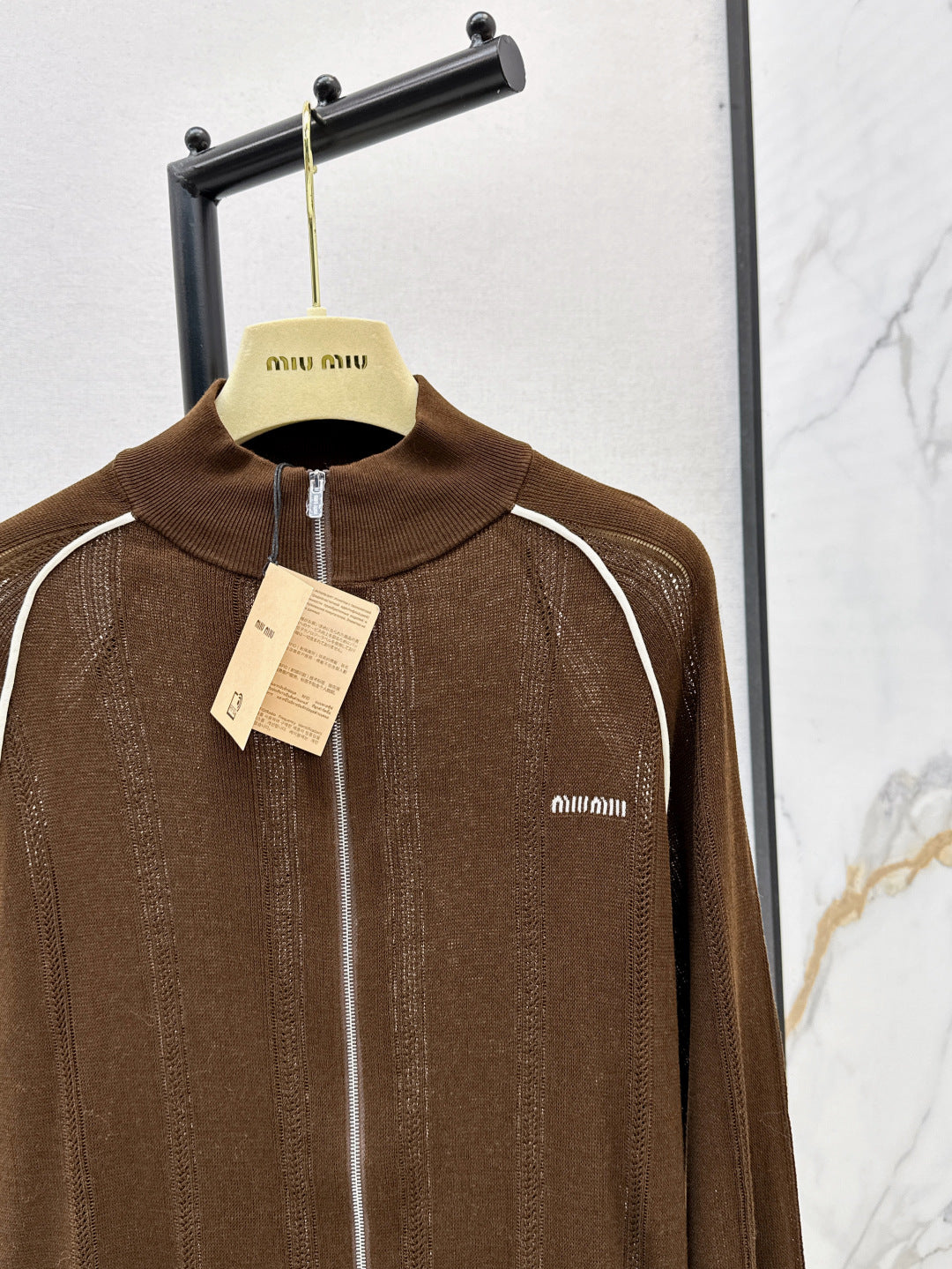 Miu 25fw knitted jacket