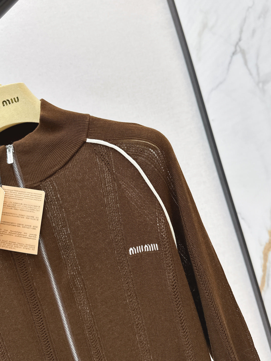 Miu 25fw knitted jacket