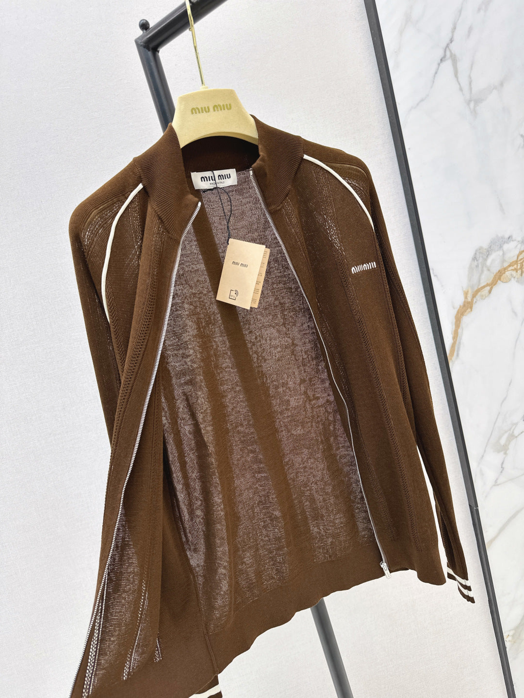 Miu 25fw knitted jacket