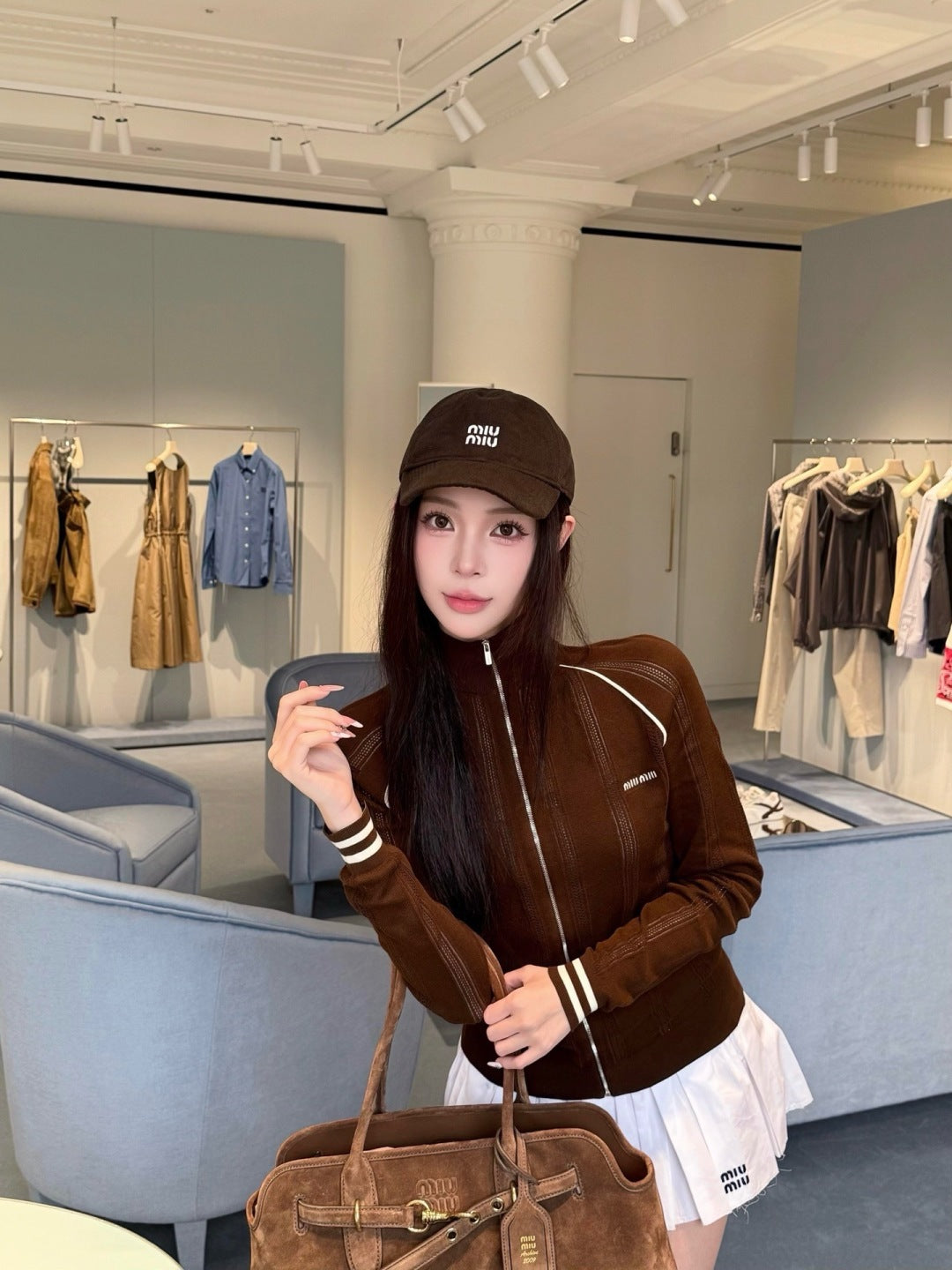 Miu 25fw knitted jacket