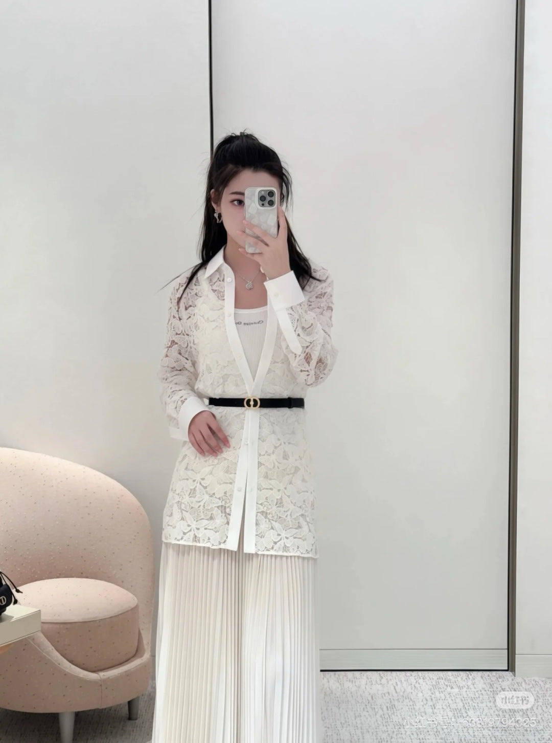 CD 25fw lace shirt