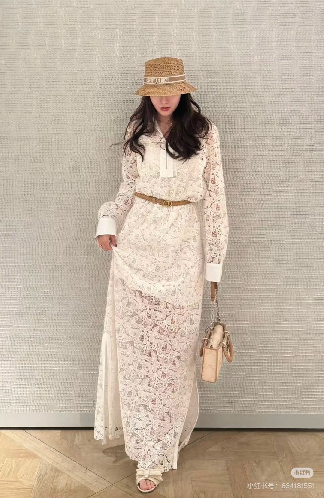 CD 25fw lace shirt dress