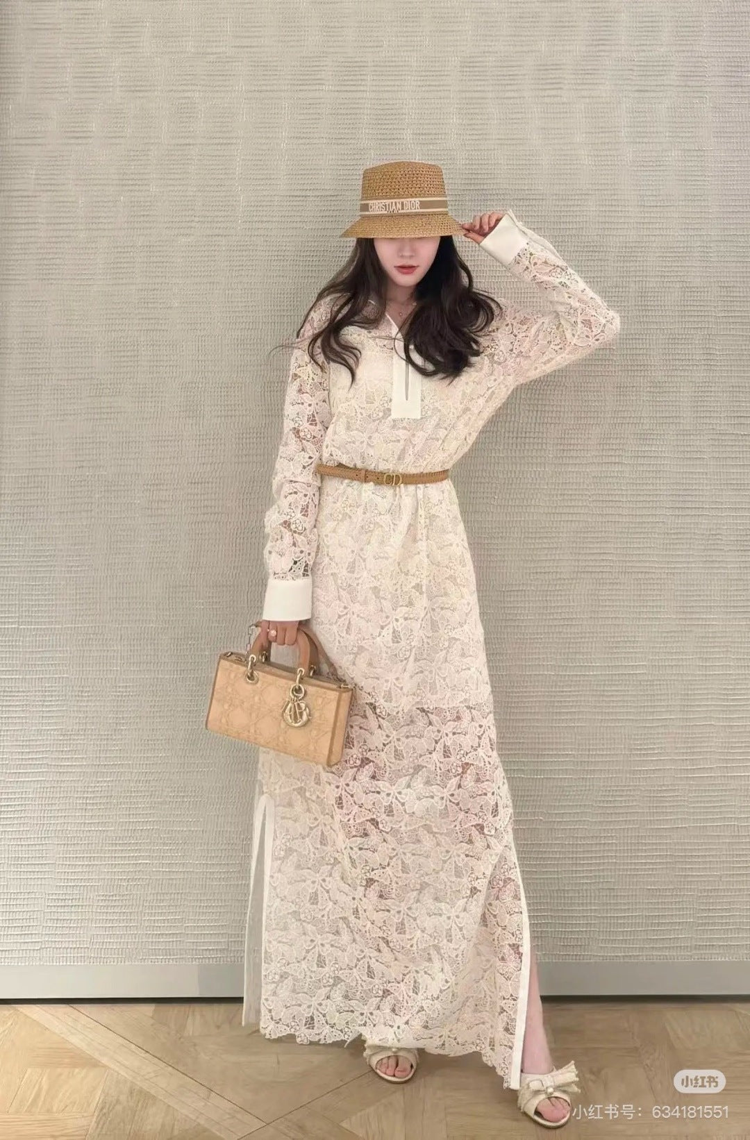 CD 25fw lace shirt dress