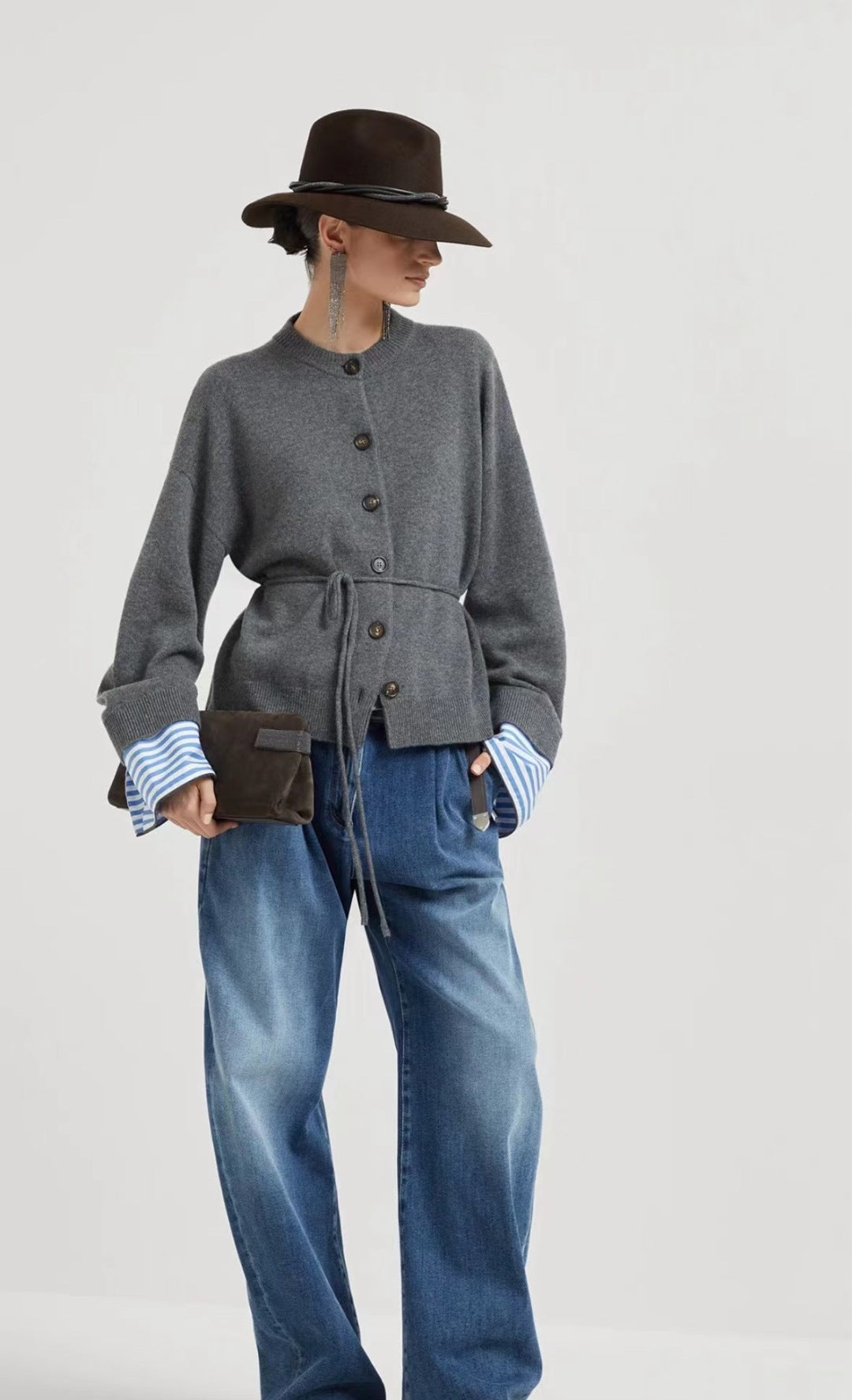Brune 25fw cashmere cardigan